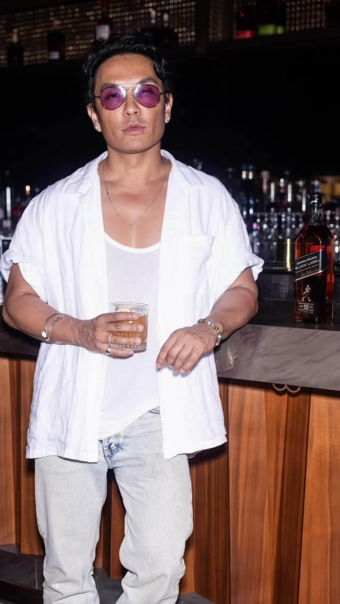 プラバルグルンのインスタグラム：「#ad Special thank you to @johnniewalkerus for celebrating my new collection with me! So proud to partner with a brand that uplifts diverse creators like myself and so many others pushing boundaries to move culture forward in the industry.⁠ ⁠ JOHNNIE WALKER BLACK LABEL Blended Scotch Whisky. 40% Alc/Vol. Imported by Diageo, New York, NY. Please drink responsibly, and don’t share with anyone under 21. JOHNNIE WALKER HIGH RYE Blended Scotch Whisky. 45% Alc/Vol. Imported by Diageo, New York, NY. Please drink responsibly, and don’t share with anyone under 21.」