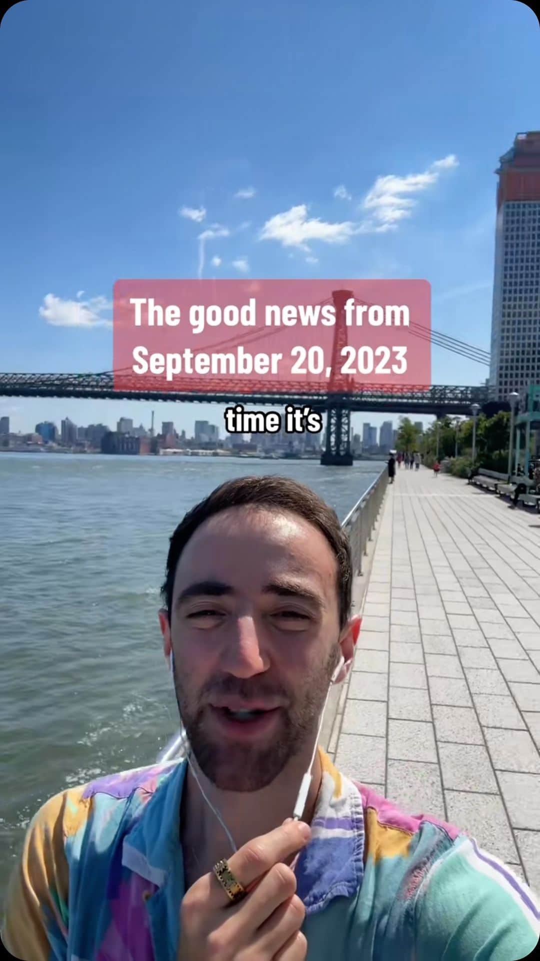 Jacob Simonのインスタグラム：「The good news from September 20, 2023. #goodnews #ftfaot #Climativity #september20 #climatecorps 🎶 Music by Tristan Arostegui & Hunter Hanson」