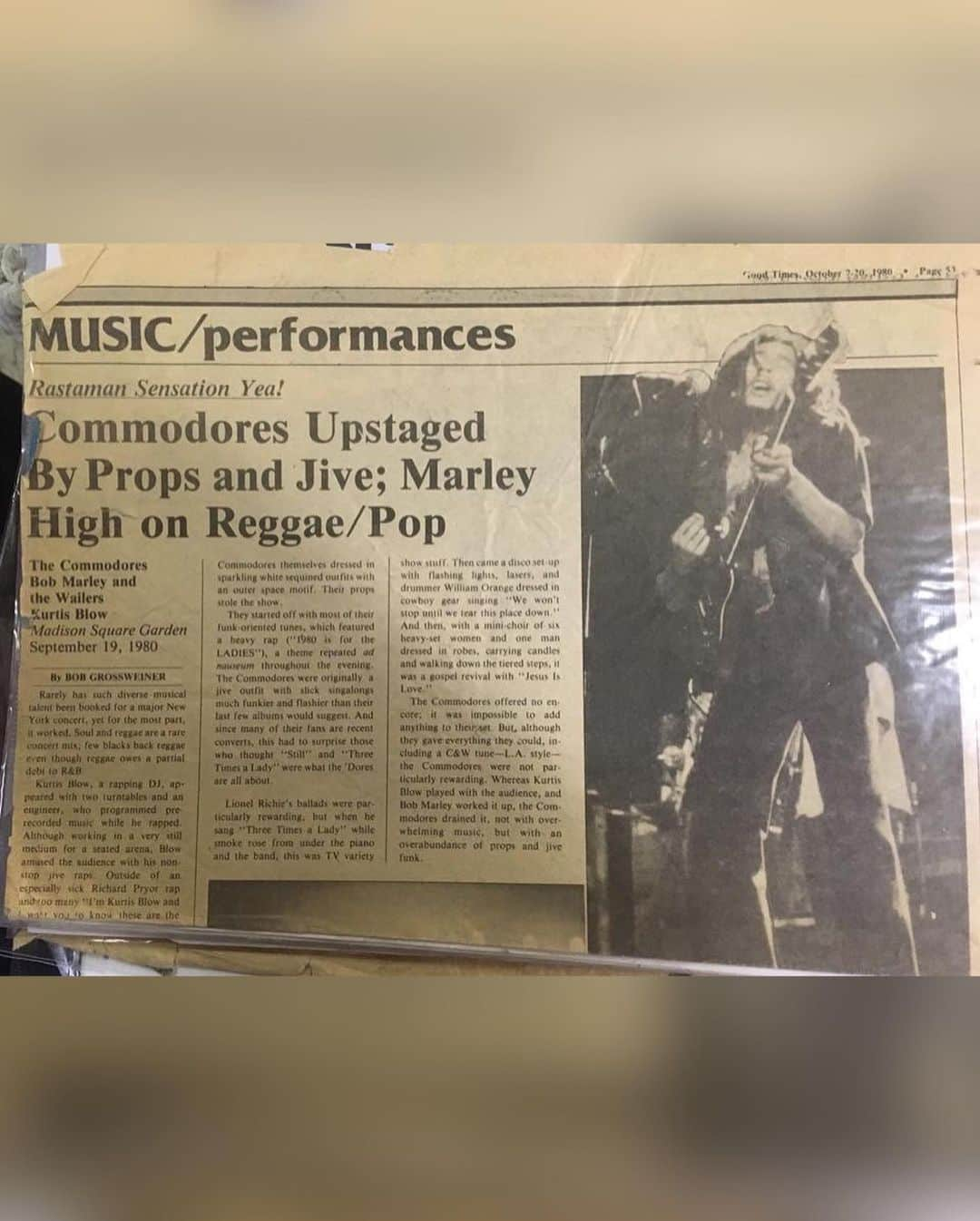 ボブ・マーリーさんのインスタグラム写真 - (ボブ・マーリーInstagram)「On this day in 1980, Bob Marley & The Wailers closed out a two-night, sold out run with @thecommodores at Madison Square Garden in #NYC during the U.S. leg of the Uprising tour. #todayinbobslife  📖 see & learn about more iconic, and lesser known, moments from Bob’s life in our #PortraitOfTheLegend official Bob Marley photo book—featuring rare & unseen images, personal interviews, stories and more! Pick up a copy of this special piece of Bob Marley memorabilia at the link in story.  #bobmarley #bandphotos #todayinhistory #sept20 #1980 #reggae #newyork #newyorkcity #commodores #msg #madisonsquaregarden」9月21日 4時39分 - bobmarley