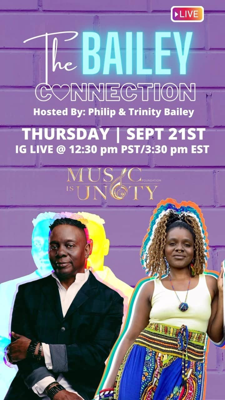 アース・ウィンド・アンド・ファイアーのインスタグラム：「Join us tomorrow, September 21st for a Special Bailey Connection at 12:30 pm PST/3:30 pm EST . We have a special announcement in partnership with our friends at The Venetian Resort Las Vegas. Follow @musicisunity on instagram, so you are there when we go LIVE! #TheBaileyConnection」