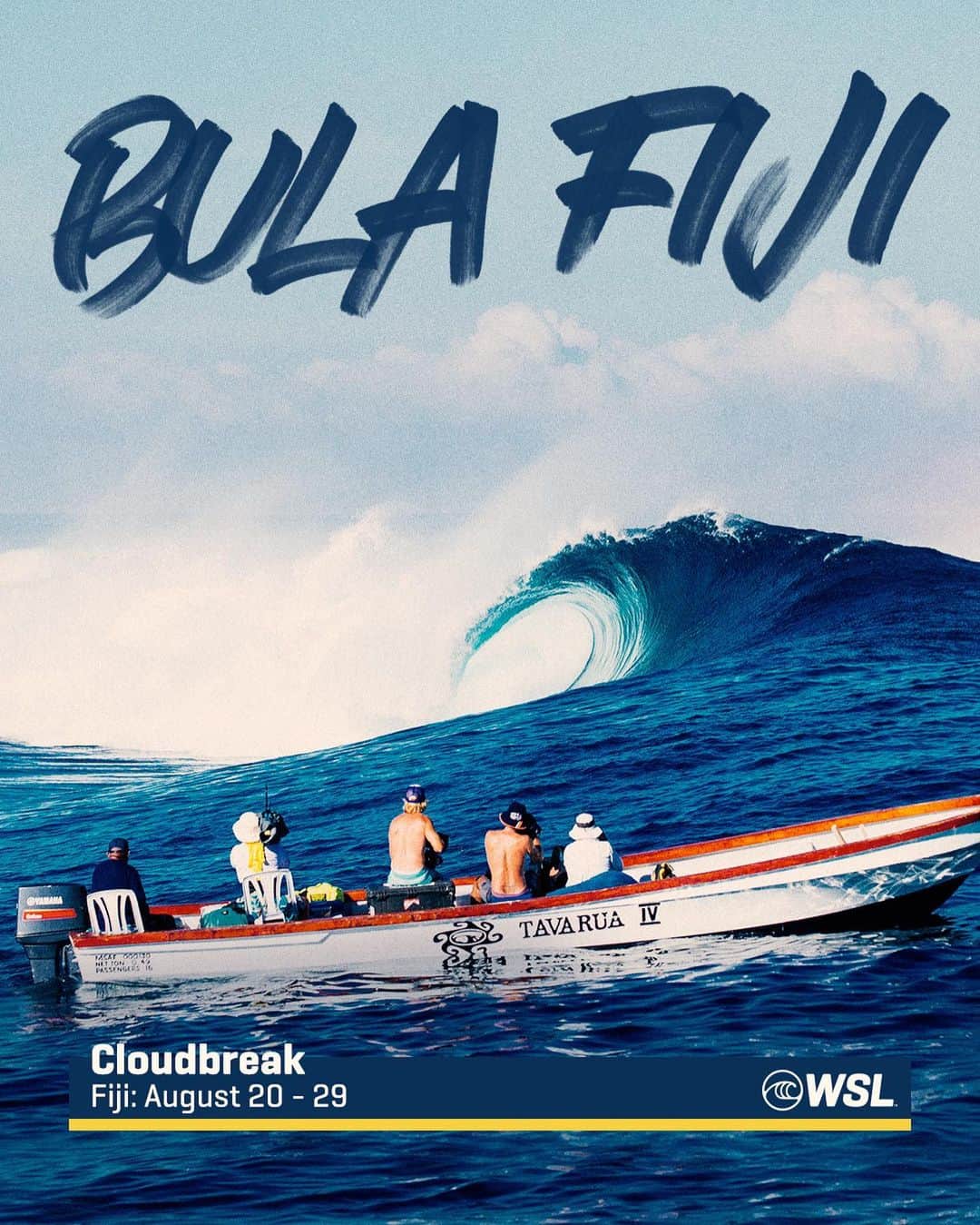 世界プロサーフィン連盟（WSL）のインスタグラム：「Fiji is BACK! 🇫🇯 For the first time since 2017, the CT returns to one of the best waves on Earth, Cloudbreak. @tourismfiji」
