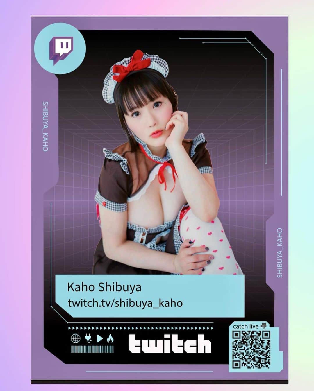 澁谷果歩さんのインスタグラム写真 - (澁谷果歩Instagram)「Twitch made a special card for my Meet & Greet at Tokyo Game Show🎮 See you there on Sunday, 3:30-4:30pm! (I'll be streaming on Thursday & Friday)  今日から始まる東京ゲームショウのTwitchブースで、私の限定カード配布とサイン会ありますので是非(ﾉ˶>ᗜ​<˵)ﾉ 日曜15:30-16:30です✨」9月21日 6時05分 - shibukaho