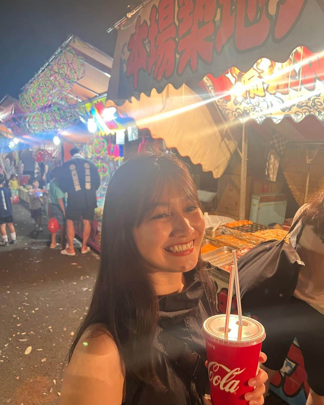 武田あやなのインスタグラム：「今年の夏の思い出🥤🎋 唯一お出掛けしたのはお祭りとw 新宿歌舞伎町タワーのVR！ エヴァンゲリオンとかSAOとかのゲーム体験出来て楽しかったなー！ . . . . . . . . . #祭り#歌舞伎町タワー #2023」