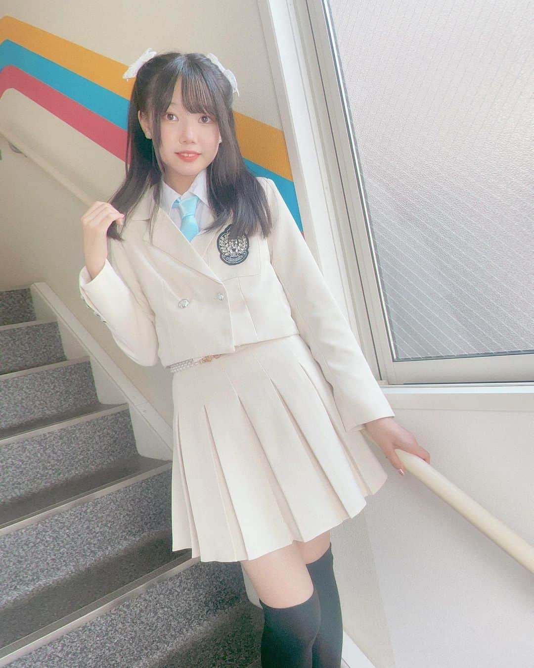 流石夏恋さんのインスタグラム写真 - (流石夏恋Instagram)「🩵 #新衣装 👗𓈒𓂂𓏸 新衣装は🌈☁️🫧 オリジナル曲🩵空色🩵イメージの ...
