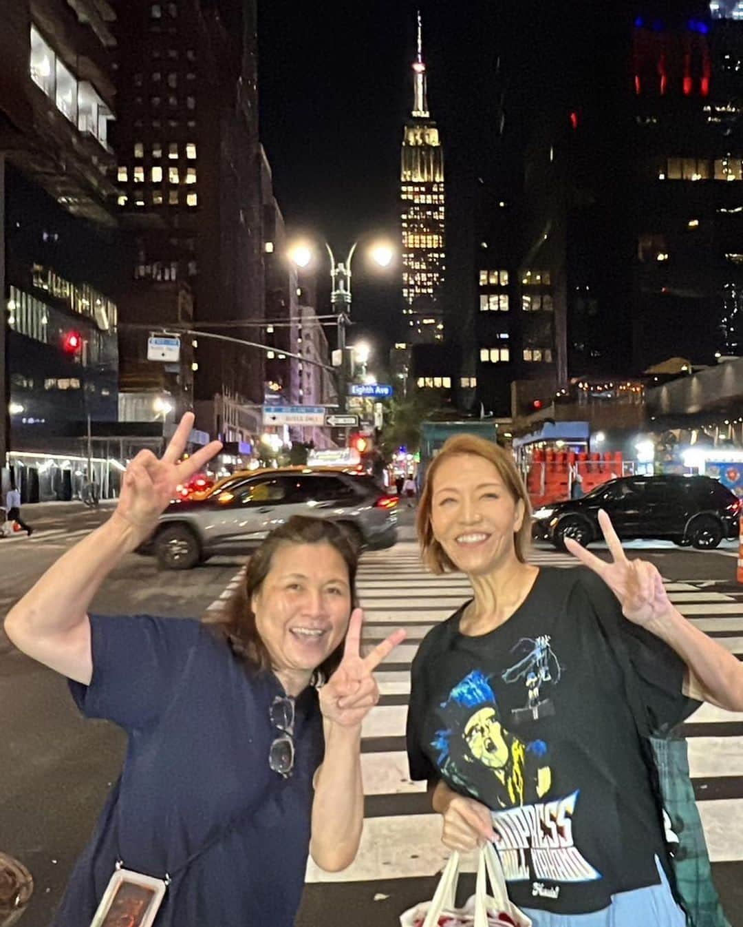 ブル中野のインスタグラム：「NY.山﨑五紀さんと再会🤗 🇺🇸」