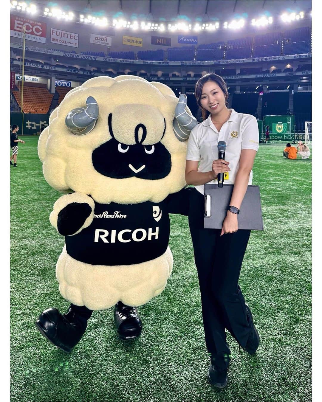 神戸麻衣さんのインスタグラム写真 - (神戸麻衣Instagram)「東京都・TOKYO UNITE共催 【TOKYO防災×スポーツチャレンジ in 東京ドーム】  ブラックラムズ東京🏉 ラムまる🐏  ラグビーの体験コーナーで、ゲスト選手の皆さんと頑張ってくれました😊 #司会 #mc #モデル #model #リポーター #ナレーター #reporter #ナレーション #スポーツmc  #イベント #イベントmc #神戸麻衣 #tokyounite #tokyo防災 #防災 #防災イベント #プロ野球 #東京ドーム #ブラックラムズ東京 #ラムまる」9月21日 12時11分 - mai_g916