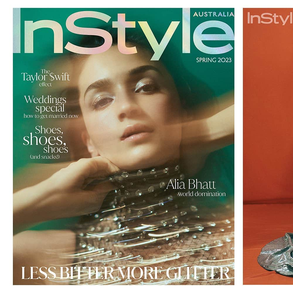 アリア・バットのインスタグラム：「Spread the sparkle! ✨🫶🏻 @instyleaus  Editor-in-Chief:@justine_cullen Photographer: @georgesantoni Styling: @rachelwayman Creative Director: @hannah.lidbury⁠ Story: @courtneypearl Hair: @marktownsend1 Makeup: @fionastiles Fashion: @gucci」