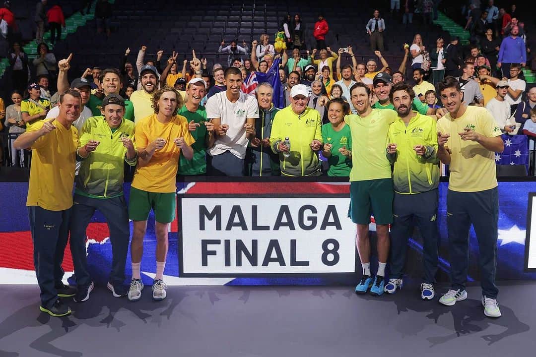 アレックス・デミノーのインスタグラム：「Davis cup dump 🇦🇺❤️」
