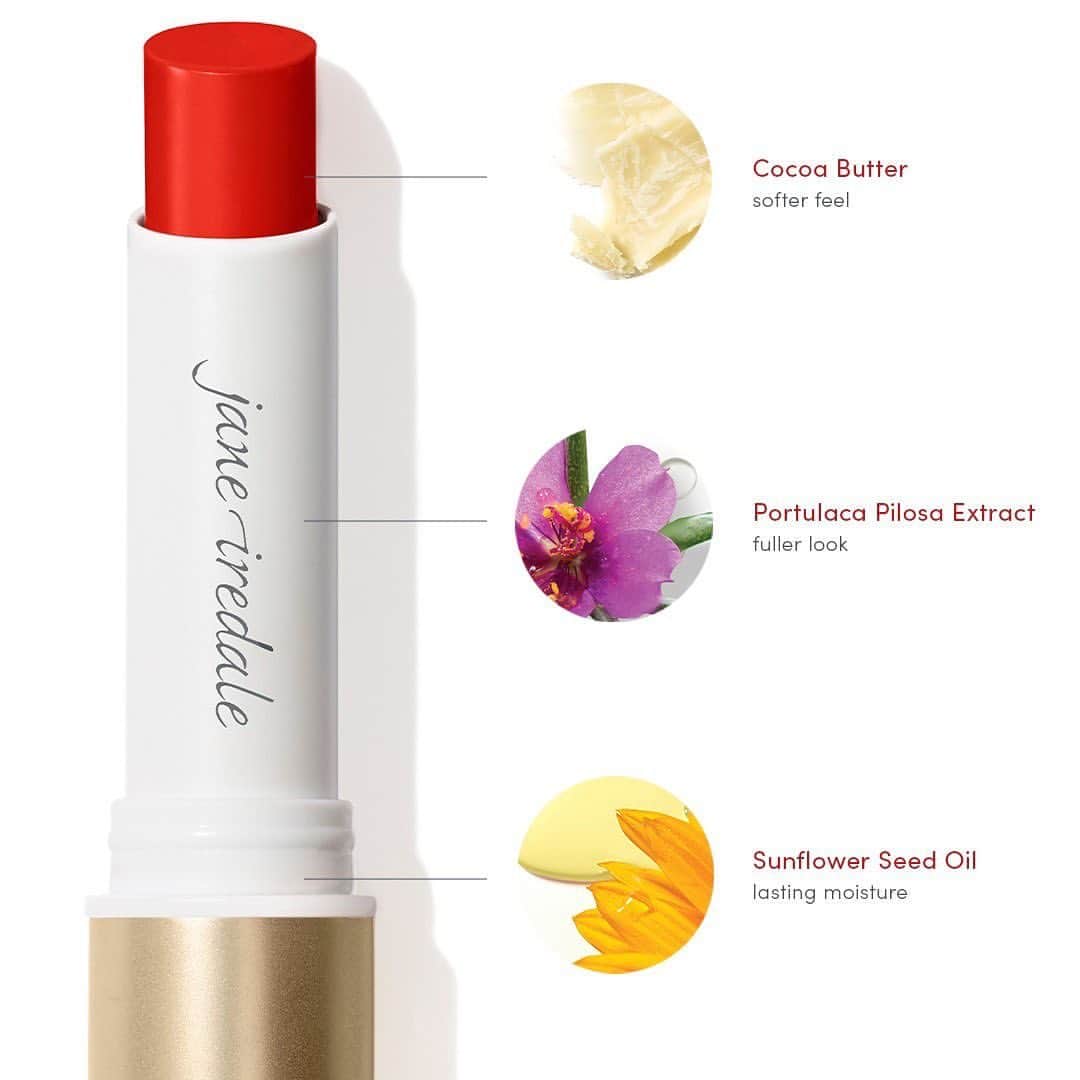 ジェーン・アイルデールのインスタグラム：「💄NEW ColorLuxe Hydrating Cream Lipstick  秋のリップ、どっぷり鮮やかに、 たっぷりうるおいを。  💄成分特徴 🥥ココア種子バター・・・抗酸化力に優れ、唇を保護し、うるおいを与えます。 🌺ヒメマツバボタンエキス・・・オメガ3脂肪酸を豊富に含み、コラーゲンの生成をサポート。ボリュームとハリを与えます。 🌻ヒマワリ種子オイル ・・・ビタミンEを豊富に含み 、唇を環境ダメージから保 護 し栄養を与えるとともに 、保水力を高めます。  ライトなつけ心地、なのにリッチ。 インパクトある色味、なのにクリーミィでサテンのような仕上がり。 異次元の超うるおいリップスティックの登場です。  ジェーンアイルデールのメイクアップとスキンケア製品は、パラベン、タルク、フタル酸エステル、合成香料、遺伝子組み換え原料を使用していません。  📍詳細はプロフィール欄のURLから @janeiredale_japan   ＊＊＊＊＊＊＊＊＊＊＊＊＊＊＊＊＊  #janeiredale  #ジェーンアイルデール #クリーンビューティ #スキンケアメイクアップ #ミネラルコスメ #オーガニックコスメ #ナチュラルコスメ #メイクアップアーティスト #デパコス #ナチュラルメイク #メイクアップ #ミネラルメイク #限定キット #日焼け止め#MRiBeauty #紫外線防止 #夏新作 #コスメ紹介 #メイク #makeup #ZOZOCOSME #ゾゾコスメ #コスメ #COSME #コスメ好きさんと繋がりたい #メイクアップ #ZOZOTOWN #ゾゾタウン #美肌成分 #crueltyfree #beauty」