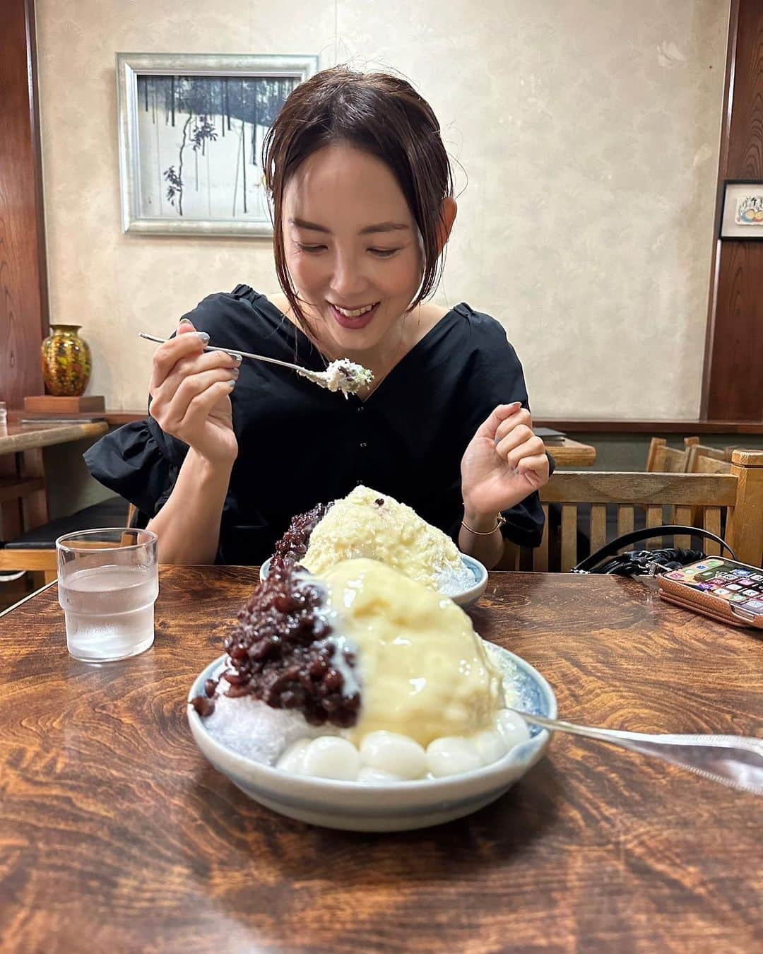 吉村美紀さんのインスタグラム写真 - (吉村美紀Instagram)「前から行ってみたかったお店！ 甘いっこ 練乳たっぷりで美味しかった〜  #かき氷 #あまいっこ」9月21日 16時31分 - lespros_miki