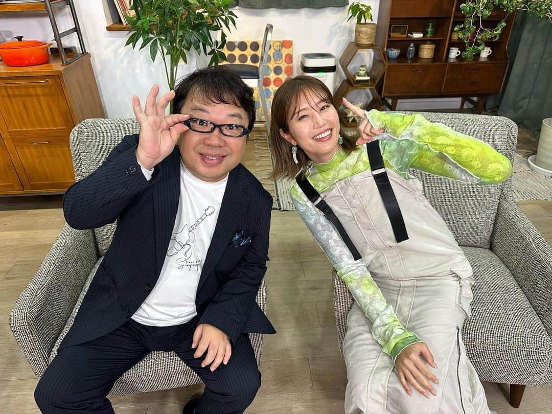 稲村亜美さんのインスタグラム写真 - (稲村亜美Instagram)「前回のキラリ！トレンドめがね ありがとうございました🎉🎉🎉 天野さんと一緒の収録は 安心感が凄まじいです、、、 偉大な事務所の先輩、、！！！  勉強もできてありがたい番組でした🌻  衣装は  tops&onepiece @anogh_official accessory @____.323_ でした！」9月21日 17時07分 - inamura_ami