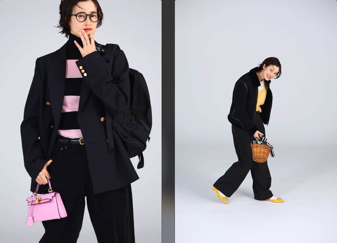宮本りえのインスタグラム：「NAVYS 秋冬号の撮影しました🖤 vol.10！どんな1冊になるのか、発売が楽しみです🕶️。」