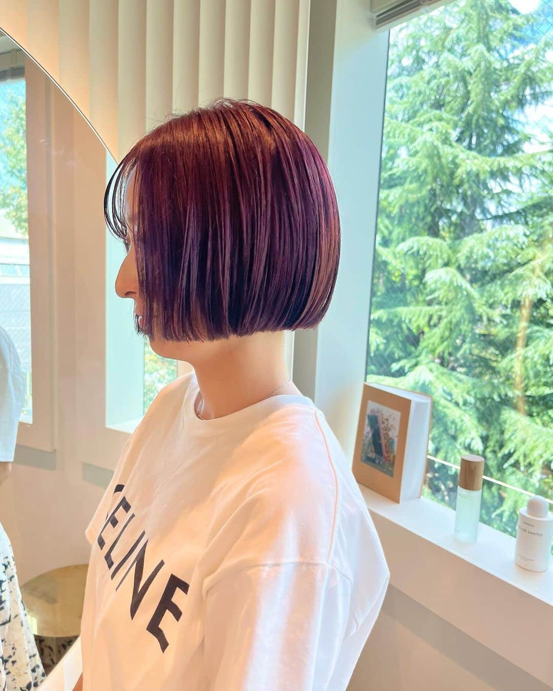 新倉真奈美さんのインスタグラム写真 - (新倉真奈美Instagram)「fit bob  深みのあるmauve pink🍇」9月21日 17時47分 - mana0809