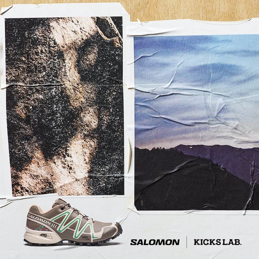 KICKS LAB. [ Tokyo/Japan ]のインスタグラム：「SALOMON l "SPEEDCROSS 3 MINDFUL -KICKS LAB. EXCLUSIVE-" l Falcon/Almond milk/Bright green l Available in Store and Online Store.  #KICKSLAB #キックスラボ #salomon #speedcross3 #speedcross3mindful」