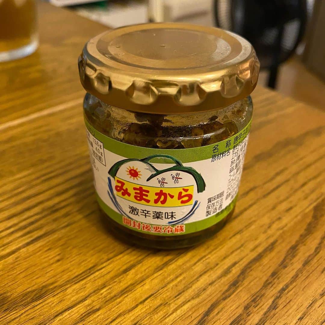 のインスタグラム：「2023.9.21  いつかどこかでだれかがくれた これ、とてもおいしい。  #激辛薬味みまから  #徳島県美馬市」