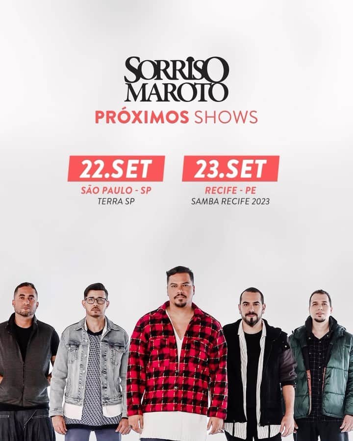 Sorriso Marotoのインスタグラム：「Agenda da semana tá no ar, turma! 🙌🏽  Onde a gente se vê pra fazer aquele pagodinho juntos? 😎🎶  (Link de ingressos na bio)」