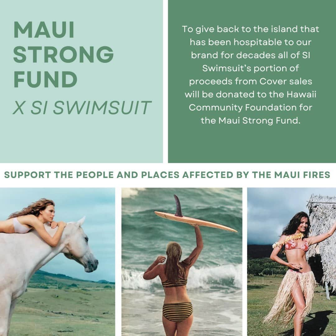 Sports Illustrated Swimsuitさんのインスタグラム写真 - (Sports Illustrated SwimsuitInstagram)「In order to give back to the island that has been so hospitable to our brand for decades, now through November 1, all of Sports Illustrated Swimsuit’s portion of proceeds from cover prints will be donated to the Hawaii Community Foundation for the Maui Strong Fund. Help make a difference by heading to the link in our bio to find out more and purchase your favorite cover!」9月21日 22時00分 - si_swimsuit