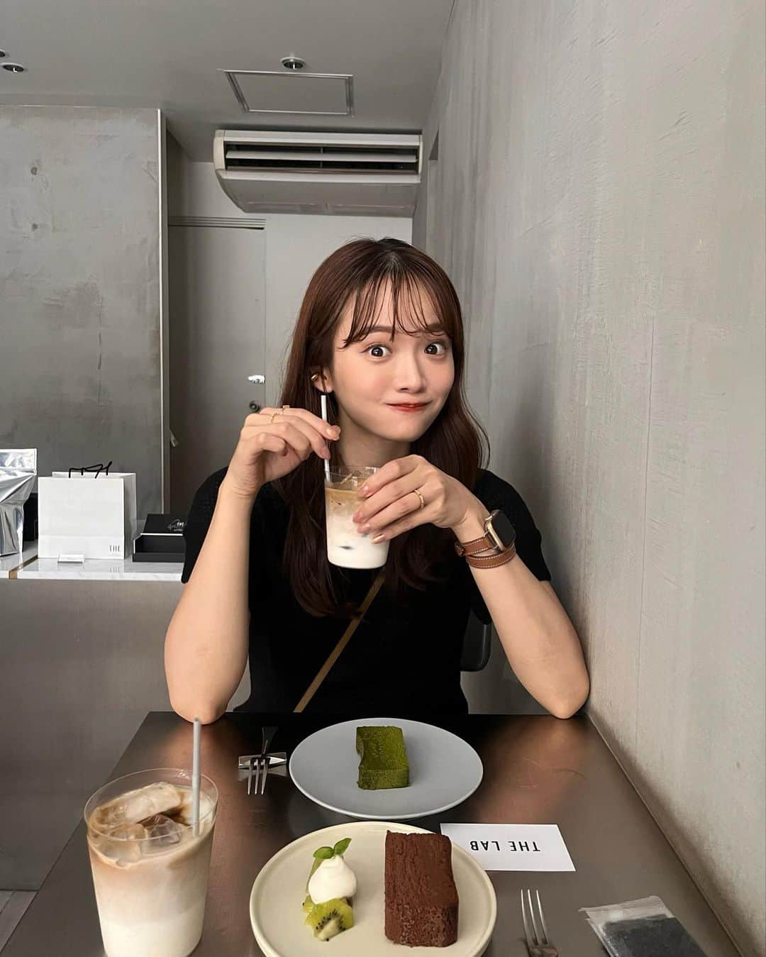 田久保夏鈴のインスタグラム：「おいしー🍫♡ THE LAB手土産でいただいたことあって気になってたから行けて嬉しかった😽最近自由が丘が好き！」