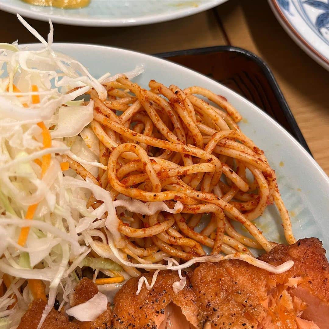 藤原ヒロシのインスタグラム：「定食のパスタ」