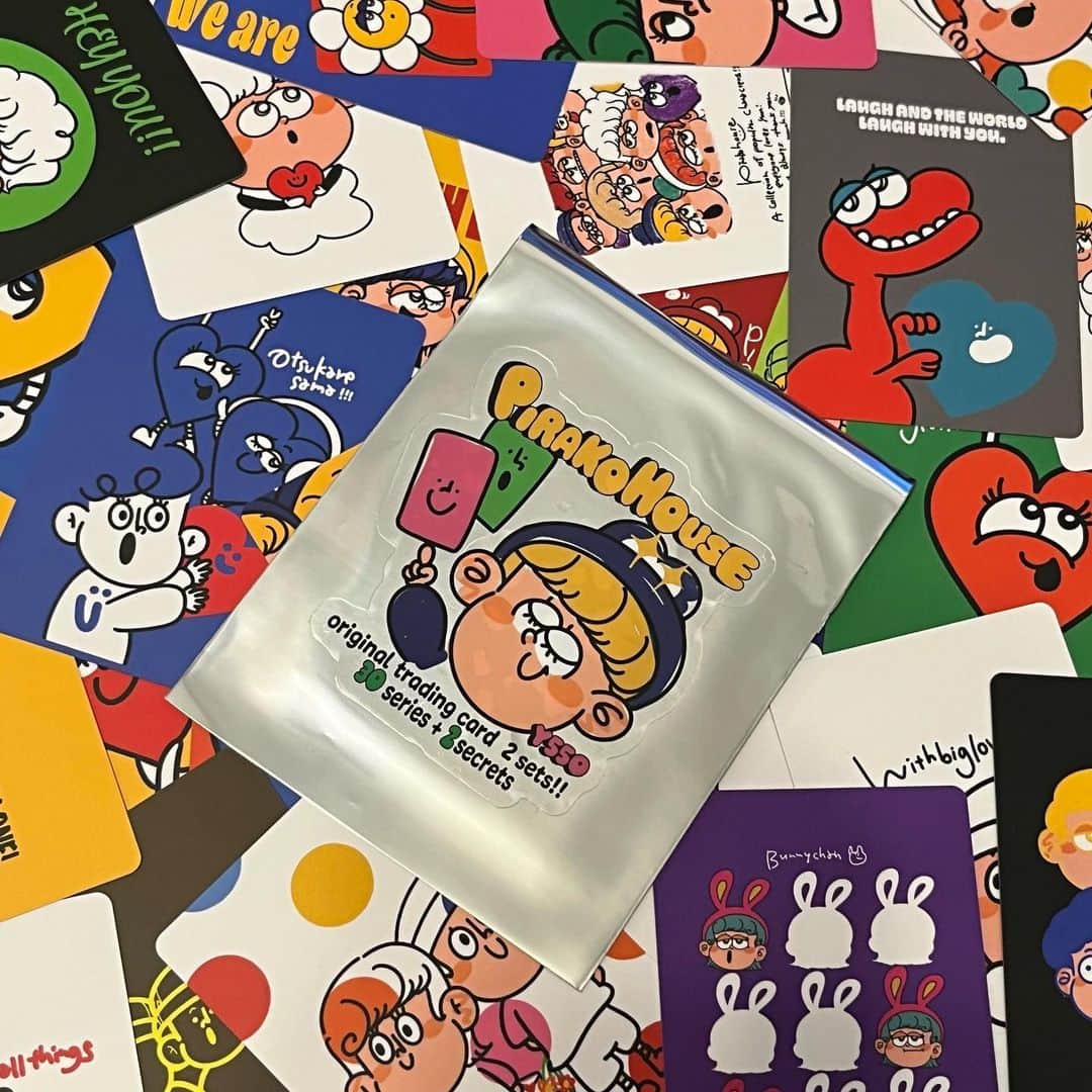 Pirakoのインスタグラム：「初めてトレーディングカード作りました🃏❤️ シークレットなんか作っちゃって😃 めちゃ可愛いよ各イベントで販売されます😘」