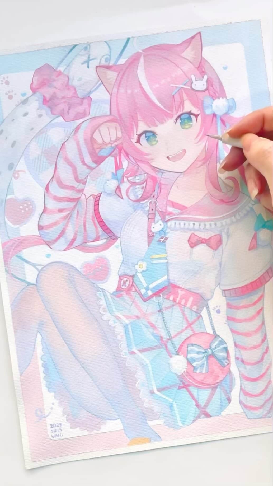 雲丹。のインスタグラム：「making  【FA】にじさんじ ヤン･ナリ」