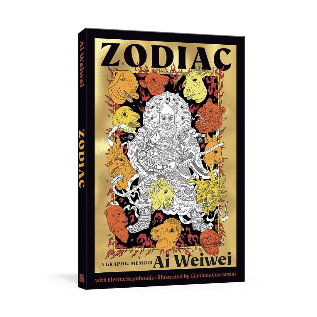 艾未未のインスタグラム：「I’m thrilled to announce my new graphic memoir, Zodiac, publishing on January 23, 2024. The book explores the connection between artistic expression and intellectual freedom through the lens of the Chinese zodiac.     As a child living in exile during the Cultural Revolution, I often found myself with nothing to read but government-approved comic books. Although they were restricted by the confines of political propaganda, I was struck by the artists’ ability to express their thoughts on art and humanity through graphic storytelling. Now, decades later, I present my first graphic memoir.     The book features my cover art, interior illustrations by @channeldraw, and is co-written by @elettrastamboulis. Available for preorder now!」