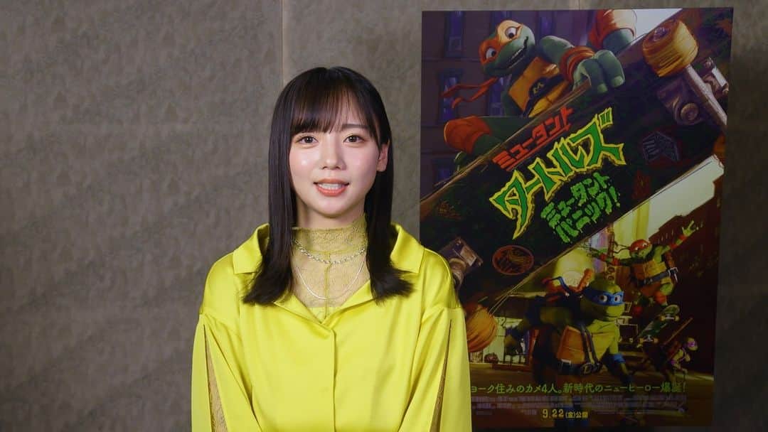 MTV Japanのインスタグラム：「いよいよ明日、9月22日(木)、映画『ミュータント・タートルズ：ミュータント・パニック！』劇場公開！  公開を記念して、エイプリル・オニール役で吹き替え版に挑戦した #齊藤京子 さんからコメントが届きました！  #ミューパニ #映画タートルズ」