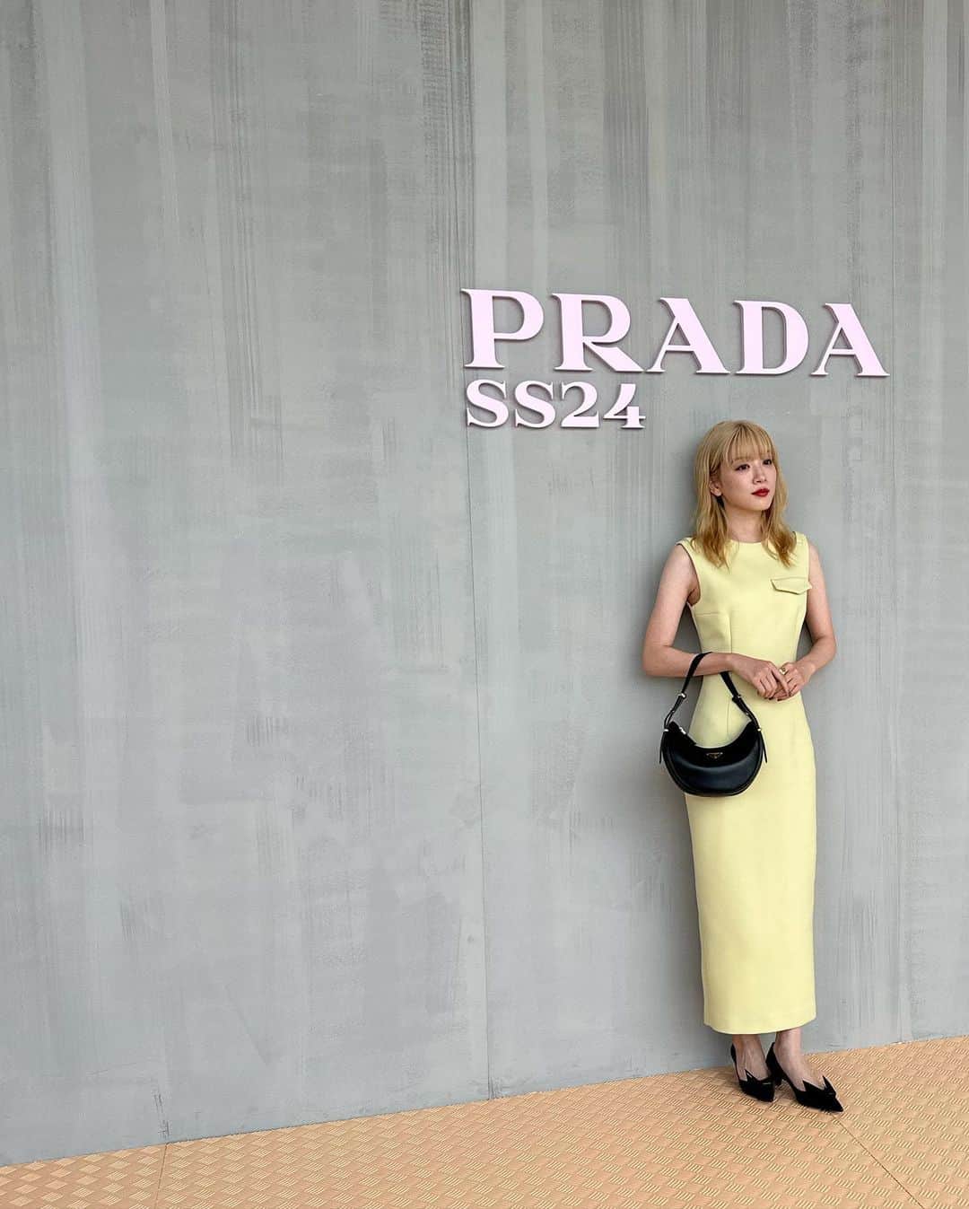 永野芽郁さんのインスタグラム写真 - (永野芽郁Instagram)「・ Day 2💛💛💛 @prada  #PradaSS24 #milanfashionweek」9月21日 23時42分 - mei_nagano0924official