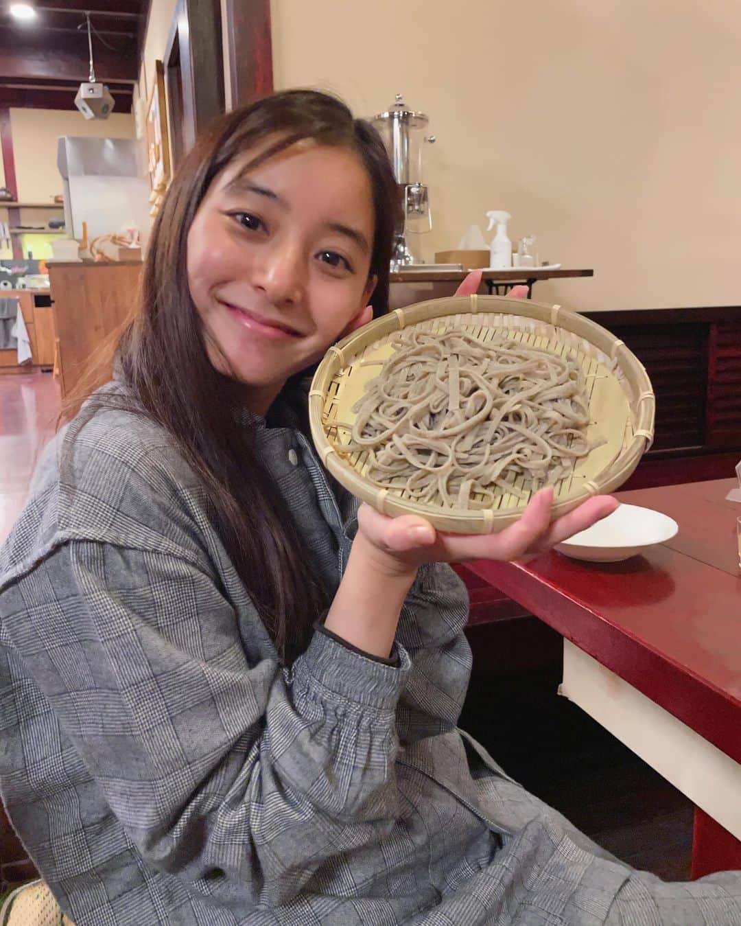 新木優子のインスタグラム：「自分で打ったお蕎麦美味しかった♡」