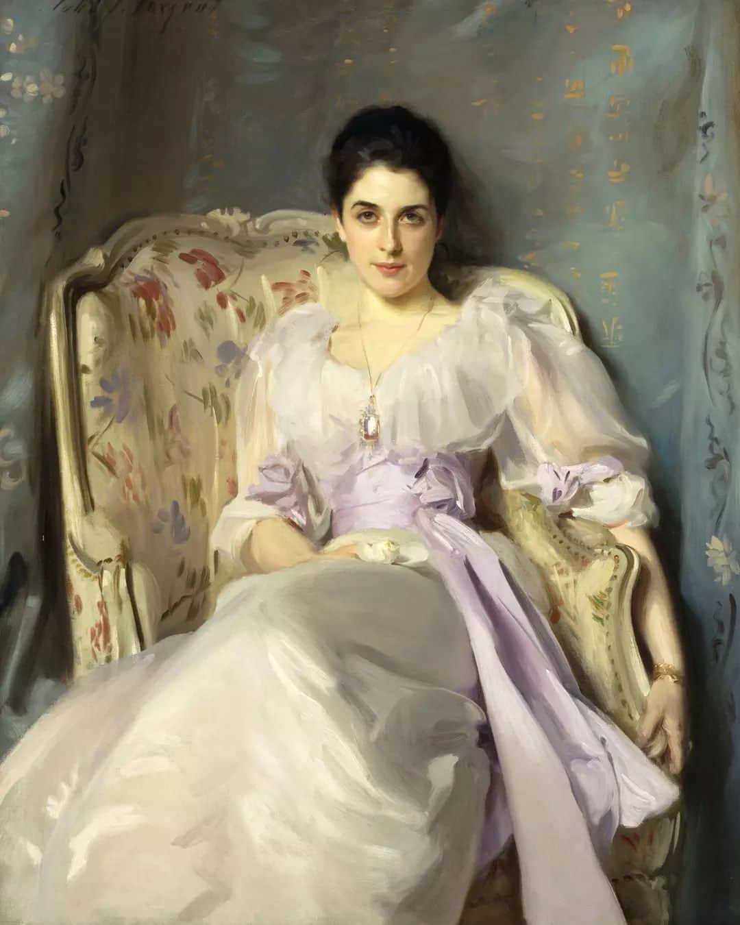 のインスタグラム：「💜 Fashion, identity, painting... tickets are on sale today for #SargentAndFashion, a show that celebrates John Singer Sargent’s striking portraits of stylish sitters. 🎀 The exhibition features almost 60 of Sargent’s paintings, alongside period garments from the portraits themselves.  Sargent used fashion as a powerful tool to depict identity and personality. He often collaborated with his sitters on their clothing and accessories, as well as playing with props and playful direction. This concern over the creation of an image is as relevant today as we think about the ways we present to the world, from fashion choices to social media feeds. The show looks at how Sargent used fashion to create popular portraits of the time, which still captivate today.  Book your tickets today or become a Member for unlimited visits to Tate shows. ✨  🖼️ #JohnSingerSargent, Lady Agnew of Lochnaw (1864-1932) 1892, National Galleries of Scotland. Purchased with the aid of the Cowan Smith Bequest Fund 1925.」