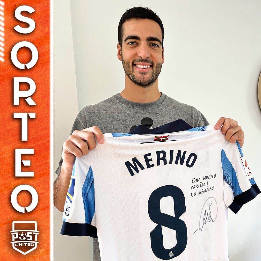 ミケル・メリノのインスタグラム：「🔒 SORTEO CERRADO 🔒   📲 El ganador es: @oieralmandoz_17 ¡Enhorabuena!   🔥 ¡SORTEO ESPECIAL!   😍 ¡Consigue la CAMISETA de MIKEL MERINO con la REAL SOCIEDAD!  ✅ El futbolista de la Real Sociedad llegó a los 200 partidos con los donostiarras el pasado fin de semana contra el Real Madrid   1️⃣ Sigue a @mikelmerino ⚽️ 2️⃣ Sigue a @postunited ✅ 3️⃣ Dale ❤️ a esta publicación  4️⃣ Menciona a 1 amigo 👤  🔥 ¡Cuantas más veces comentes más opciones tienes de ganar!  🔜 Anunciaremos el ganador el próximo jueves 28 de septiembre a las 19h(🇪🇸)  ¡MUCHA SUERTE A TOD@S! 🍀 . #merino #mikelmerino #realsociedad #championsleague #ucl」