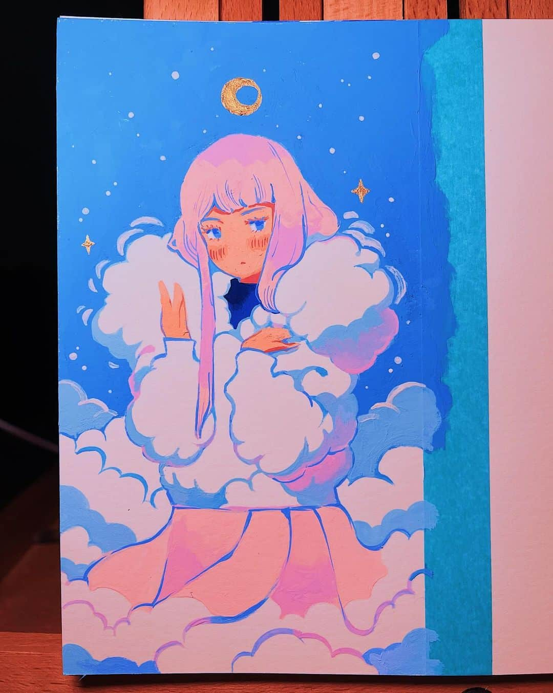 meyocoさんのインスタグラム写真 - (meyocoInstagram)「acrylic gouache 🎨」9月22日 1時40分 - meyoco