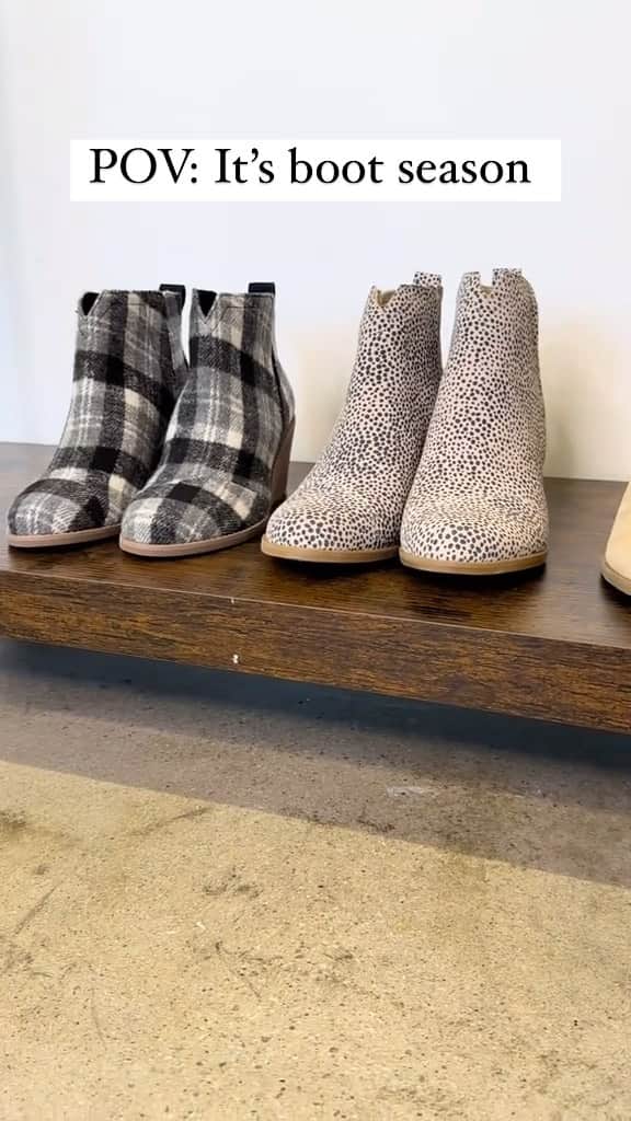 トムズシューズのインスタグラム：「Boot season ready!!!! Starter kit is here so look no further 👢 Our Clare Boot is available in 7 different colors on our site now! #linkinbio to shop   #WearGood」