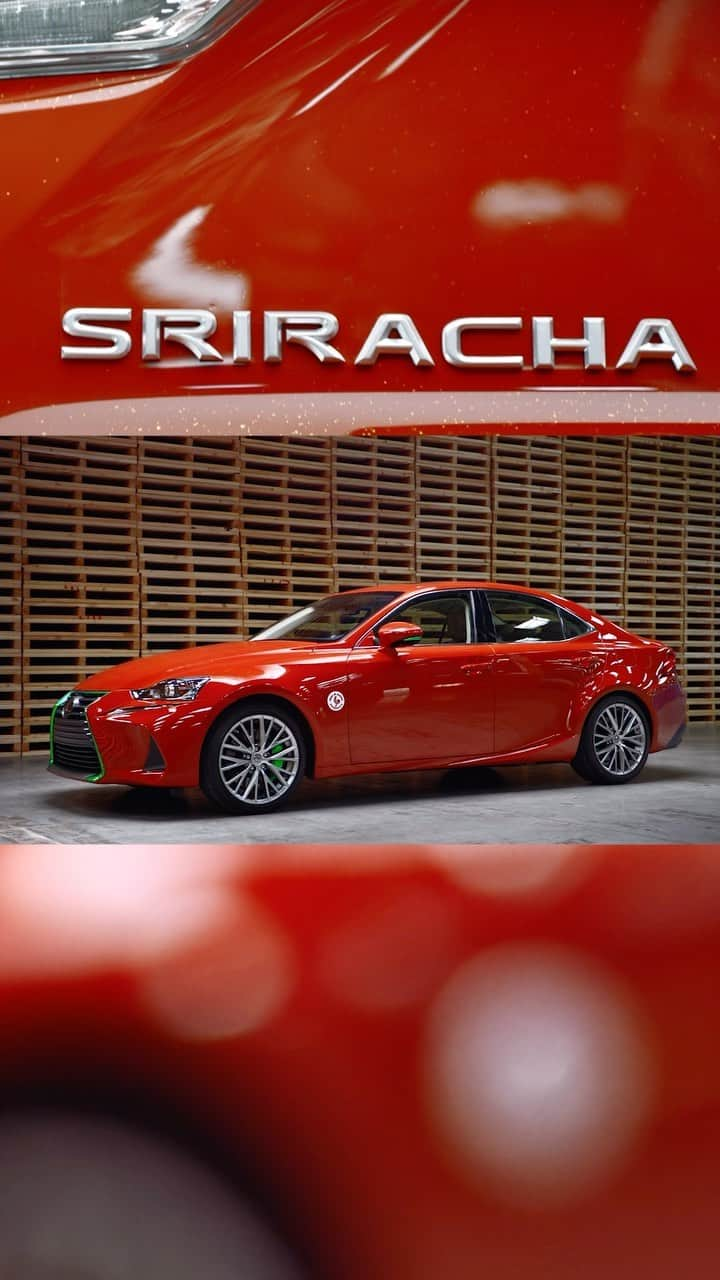 Lexus USAのインスタグラム：「Summer heat isn’t the only thing that’s too hot to handle. Throwback to the #Sriracha #LexusIS #Tbt」