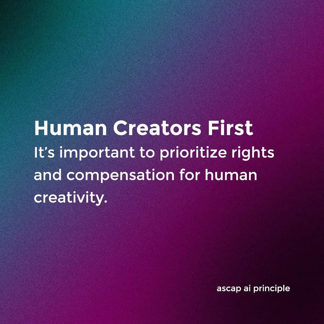 ASCAPさんのインスタグラム写真 - (ASCAPInstagram)「How can you #StandWithSongwriters and protect the value of music in the age of AI?   🗣️ Tell your member of Congress to ACT NOW to protect these principles in the age of AI. Link in bio.」9月22日 2時50分 - ascap