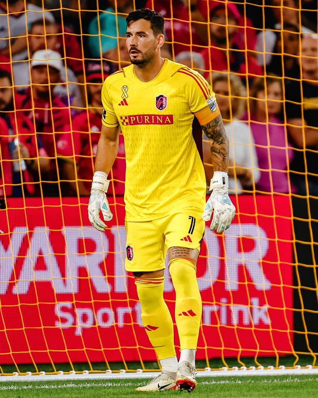 ロマン・ビュルキのインスタグラム：「Playoffs ✅ Clean sheet ✅  Thanks St.Louis Fans for making every home game something special 🫶🏼 #RB1」