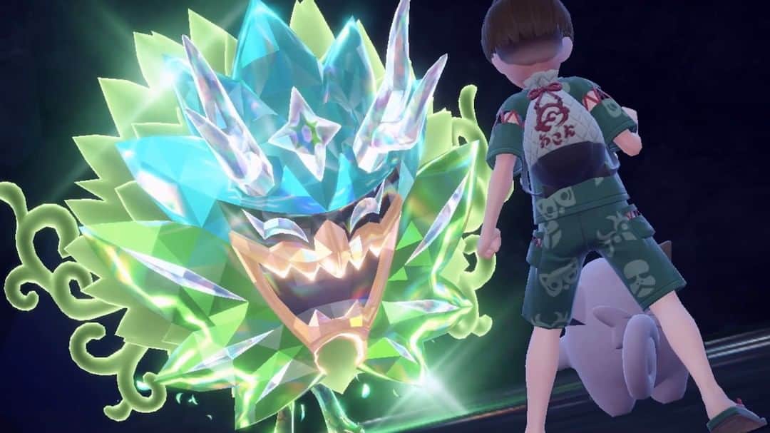 のインスタグラム：「Discover the Legendary Pokémon Ogerpon in its Terastallized state in The Hidden Treasure of Area Zero Part 1: The Teal Mask.   Exactly what sort of power this Legendary Pokémon possesses is still unknown. #PokemonScarletViolet ❤️💜」
