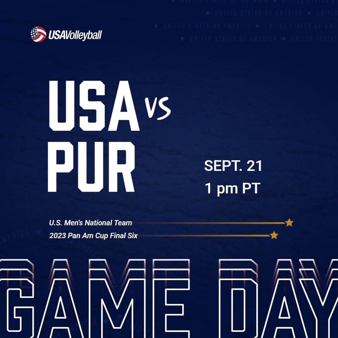 USA Volleyballさんのインスタグラム写真 - (USA VolleyballInstagram)「The Pan Am Cup Final Six continues today with our Men's National Team taking on Puerto Rico at 1 p.m. PT.  Watch with us: 🔗 in bio」9月22日 4時00分 - usavolleyball