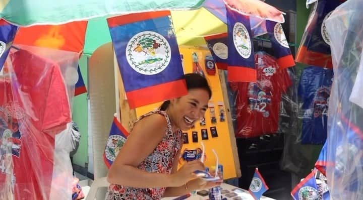 ミシェル・クワンのインスタグラム：「I feel very lucky to be in Belize to celebrate its 42nd birthday. Happy Independence Day 🎊🎉  #Belizeat42 #Landofthefree #Democracy」