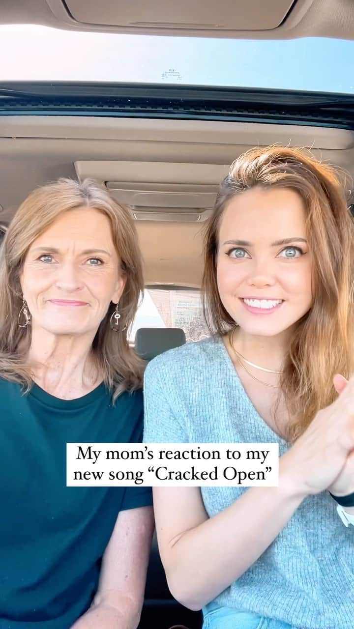 ティファニー・アルボードのインスタグラム：「My moms reaction to my new song: YOU CAN DO IT!! (this makes sense if you watch til the end) 🥹 #crackedopen #originalsong   I can’t believe it’s out TOMORROW!!! 🙈 (or tonight depending how you look at it). And I couldn’t be more excited!!! Maybe we should live stream!? 😏」