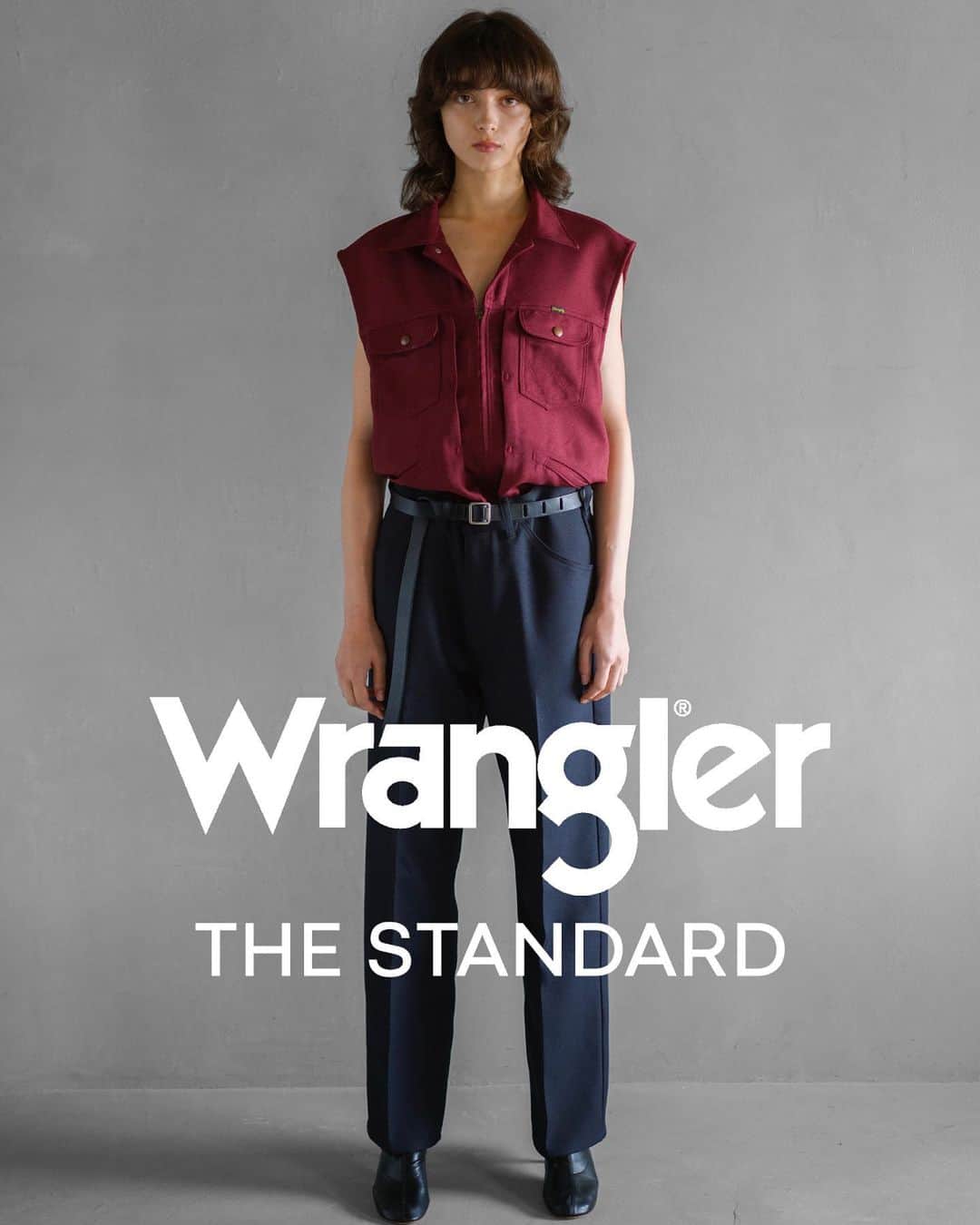 WEGOスタッフスナップのインスタグラム：「ㅤㅤㅤㅤㅤㅤㅤㅤㅤㅤㅤ  ▪︎THE STANDARD別注Wrangler vest ¥8,799(tax in) color:dark green/wine/black size:S/M/L ▪︎THE STANDARD別注Wrangler pants ¥7,699(tax in) color:dark green/wine/black size:S/M/L  _ #THESTANDARD #ザスタンダード #Wrangler」