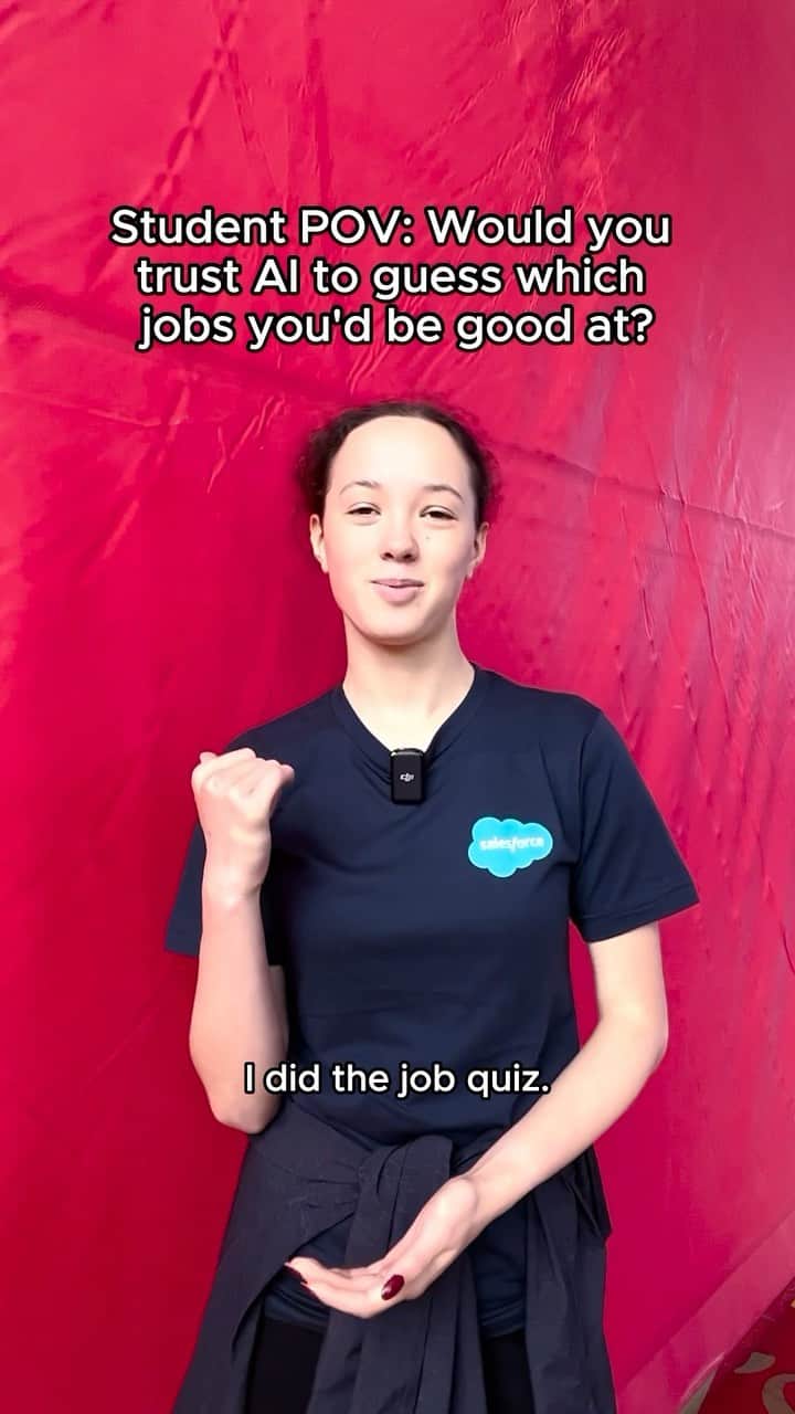 Salesforce のインスタグラム：「Can AI predict your dream job? We asked Gen Z. 🤔🔮 Link in bio to see how we’re supporting the next generation of the workforce. #DF23」