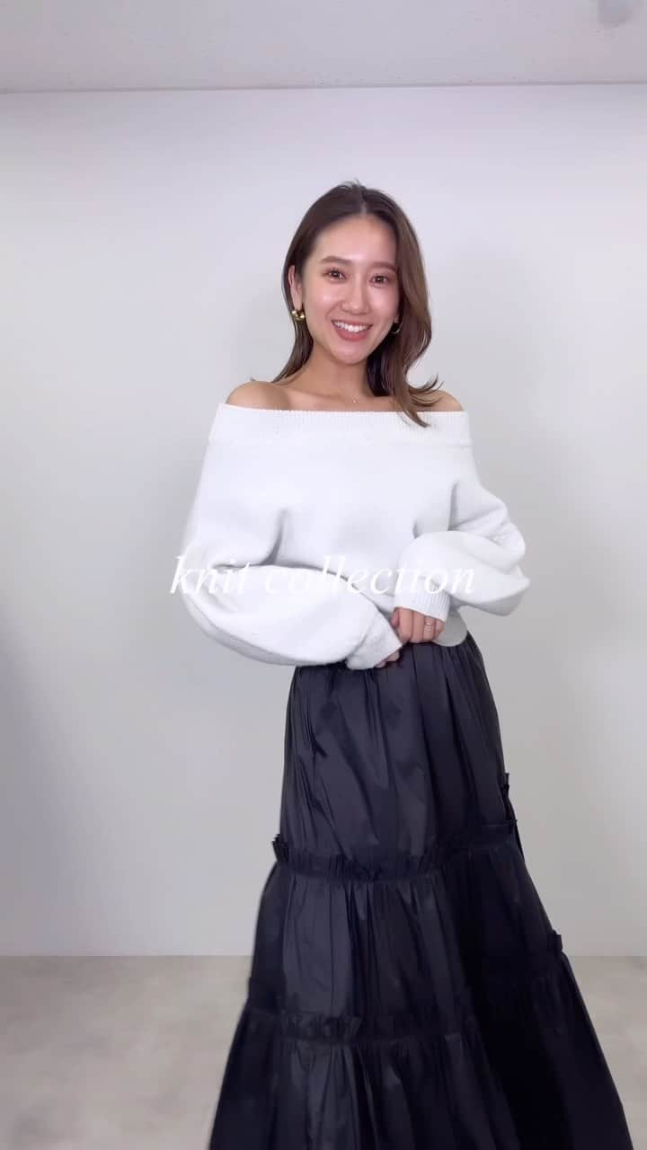 中村望美のインスタグラム：「KNIT COLLECTION🧶 ㅤㅤㅤㅤㅤㅤㅤㅤㅤㅤㅤㅤㅤ ㅤㅤㅤㅤㅤㅤㅤㅤㅤㅤㅤㅤㅤ どのコーデが好きですか？🥺 お気に入りのニットを着てみました😚 ㅤㅤㅤㅤㅤㅤㅤㅤㅤㅤㅤㅤㅤ ㅤㅤㅤㅤㅤㅤㅤㅤㅤㅤㅤㅤㅤ 今日からWEBではニット予約会がスタート🥹✨ この合わせてるスカートも発売です👏🧡 ㅤㅤㅤㅤㅤㅤㅤㅤㅤㅤㅤㅤㅤ ㅤㅤㅤㅤㅤㅤㅤㅤㅤㅤㅤㅤㅤ もう秋服買わないと😚！ ㅤㅤㅤㅤㅤㅤㅤㅤㅤㅤㅤㅤㅤ ㅤㅤㅤㅤㅤㅤㅤㅤㅤㅤㅤㅤㅤ #rienda #riendastyle #ニット #きれいめコーデ #デートコーデ #お出かけコーデ #女子会コーデ #秋コーデ #ブラウンコーデ」