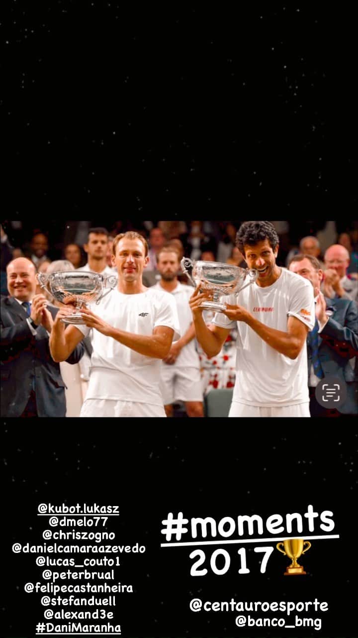 マルセロ・メロのインスタグラム：「#memories2017 Wimbledon 🏆」