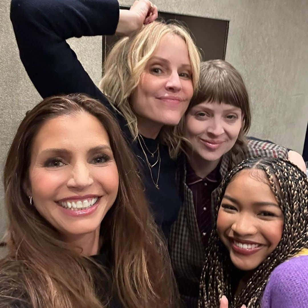カリスマ・カーペンターのインスタグラム：「#Slayers #bts with this gorgeous, talented, intelligent group of amazing women! I am so very excited for fans to listen to our new project.  . Preorder Slayers on @audible @audible_uk at the link in my bio. . Also, if you provide proof ( Audible’s email confirmation along with your name) of your preorder of #Slayers to admin@mycon.live along with a preference for a shout-out or Meet & Greet, the MyCon Team will send you a substantial discount code for either a virtual Meet & Greet w me or a Shout - Out from me.  Good through 9/31/23 Midnight Eastern. Oops, my bad.. Good thru  11:59pm  Eastern 9/30/23  . #justiceforcordelia」