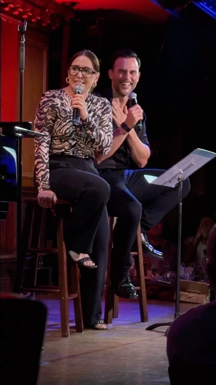 シャイアン・ジャクソンのインスタグラム：「Tonight was a special night at my show at @54below 🥹 Not only was my friend, the iconic @sandragbernhard in the audience to support me, this happened.  Unfortunately, earlier in the day my guest for the night, who is one of my closest friends wasn’t feeling well so I asked @jessicavosk with a couple hours notice to step in.  We’d never sung the song before 10 minutes before we went on, but something magical happens when two lifelong hardcore @indigogirlsmusic fans sing together for the first time.  I was emotional with the moment so it’s not perfect, but it was perfectly imperfect and I had to share.  This little residency at @54below has been quite the unexpected artistic gift.  Two more nights to go. ❤️」