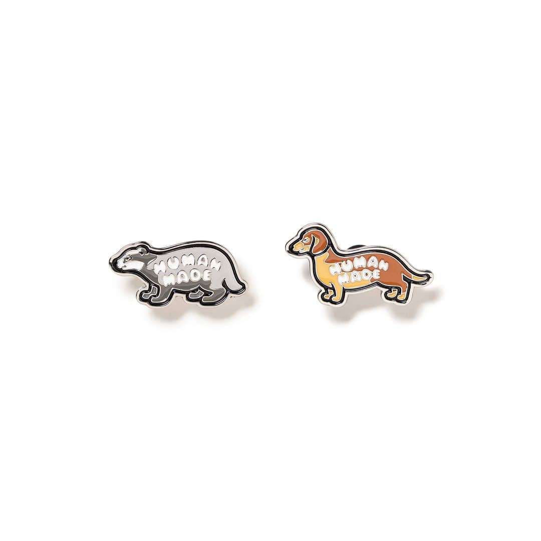HUMAN MADEさんのインスタグラム写真 - (HUMAN MADEInstagram)「"ANIMAL PINS SET #2" is available at 23rd September 11:00am (JST) at Human Made stores mentioned below.  9月23日AM11時より、"ANIMAL PINS SET #2” が HUMAN MADE のオンラインストア並びに下記の直営店舗にて発売となります。  [取り扱い直営店舗 - Available at these Human Made stores] ■ HUMAN MADE ONLINE STORE ■ HUMAN MADE OFFLINE STORE ■ HUMAN MADE HARAJUKU ■ HUMAN MADE SHIBUYA PARCO ■ HUMAN MADE 1928 ■ HUMAN MADE SHINSAIBASHI PARCO ■ HUMAN MADE SAPPORO  *在庫状況は各店舗までお問い合わせください。 *Please contact each store for stock status.  ダックスフンドとアナグマのアニマルグラフィックを象った、ピンズセット。コーディネートのアクセントやギフトとしても最適です。  Set of two pins featuring Human Made’s dachshund and badger graphics. Style the pins together or on their own, or share them as a gift.」9月22日 11時26分 - humanmade