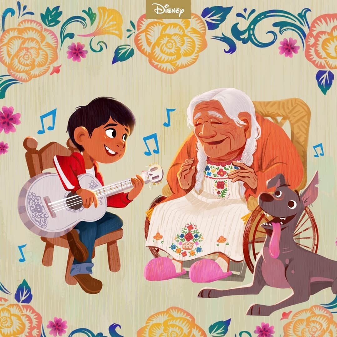 Disneyのインスタグラム：「Remember when you first saw this scene between Miguel and Coco? 🎶 Celebrate these musical moments in Disney and @Pixar’s Coco, playing in select U.S. theaters September 15 - 28. #Disney100  Get tickets now at the link in bio.」