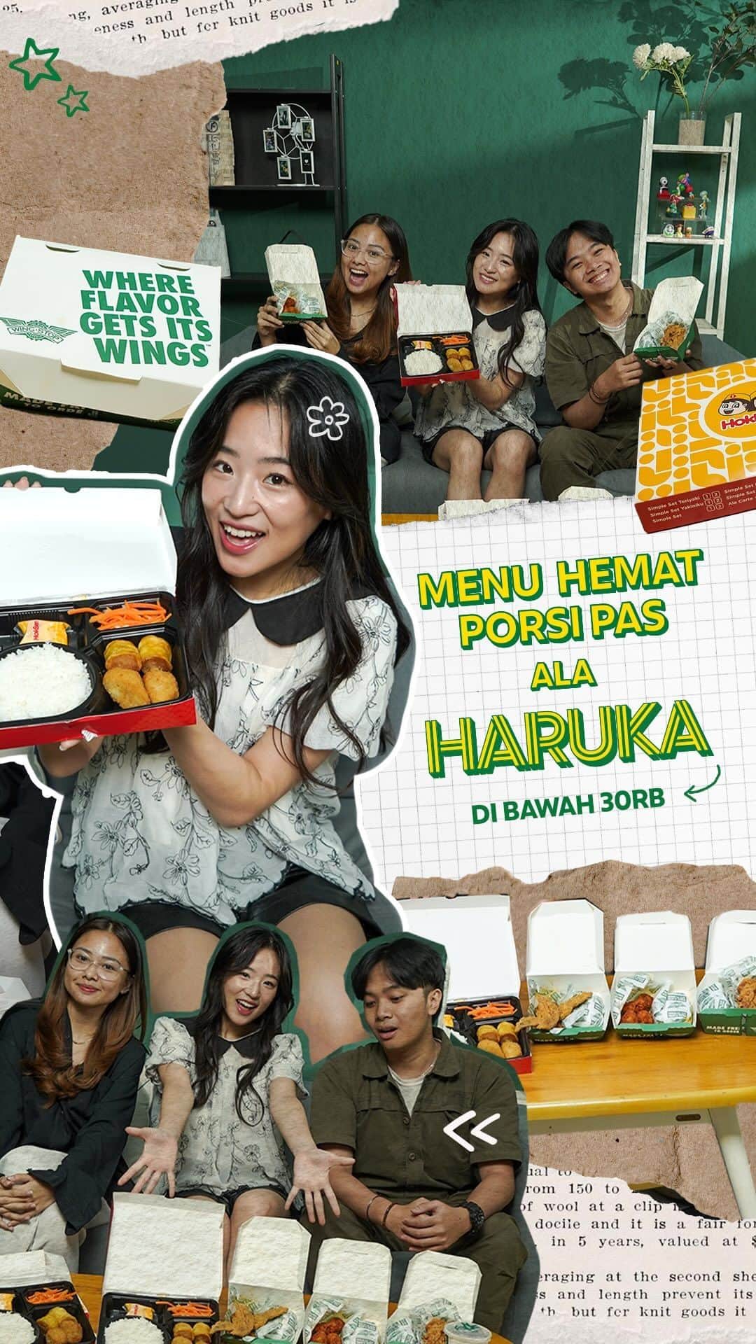 仲川遥香のインスタグラム：「Kalo aku itung-itung, beneran maksimal ya hematnya koleksi menu hemat di bawah 30rb di @grabfoodid Makin hemat lagi kalo pilih pengantaran hemat guys diskon s/d 30%!  Kalo gak percaya, cobain sendiri guys di aplikasi kalian, dan share juga ya kalian udah hemat berapa 😁💚」