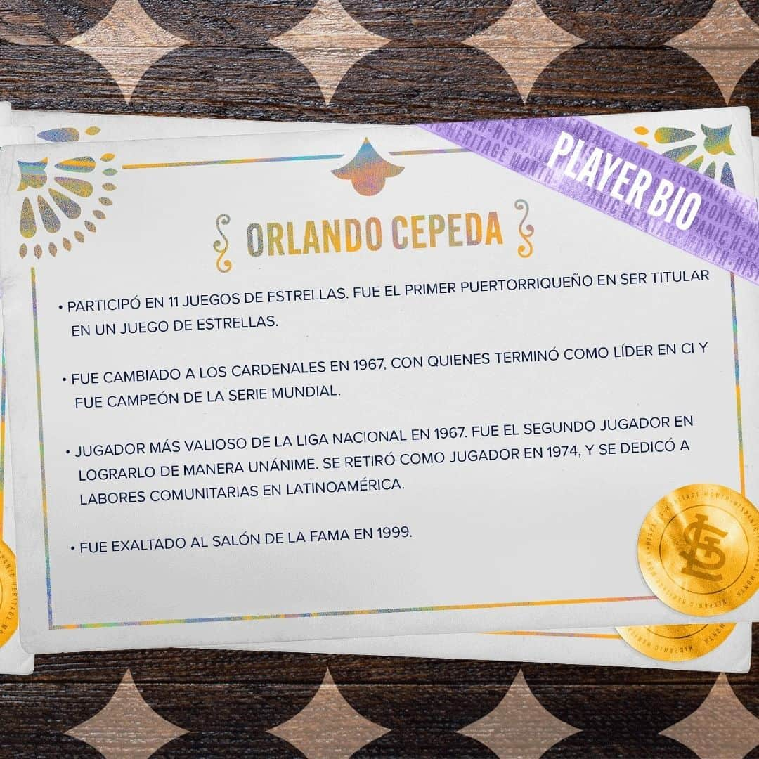 セントルイス・カージナルスさんのインスタグラム写真 - (セントルイス・カージナルスInstagram)「Orlando Cepeda’s influence on his teammates helped “El Birdos” capture the 1967 World Series title.   He batted .325 with 25 home runs and 111 RBI on his way to becoming just the second player in history to win National League MVP honors unanimously.  #STLCards x #HispanicHeritageMonth」9月23日 0時11分 - cardinals